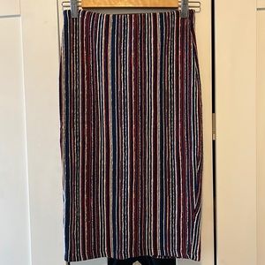 Stretch Striped Pencil Skirt S